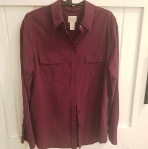 Chicos modal button up blouse Plum